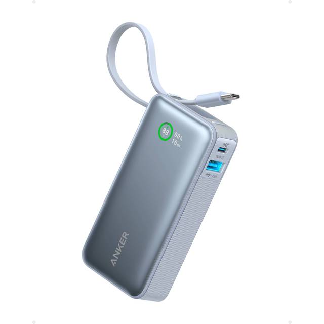 Anker Nano Power Bank (30W, Built-In USB-C Cable) Ice Lake Blue