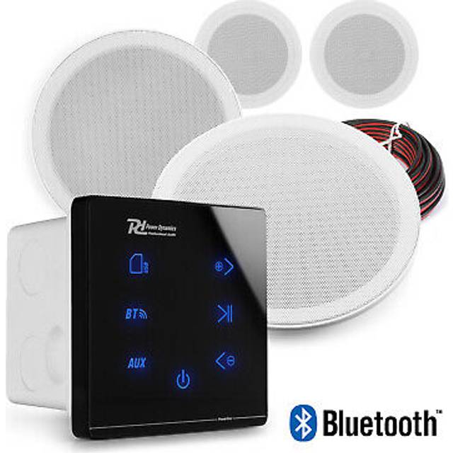 Kitchen and bathroom bluetooth ceiling speakers - mslp65 & a100b wall amplifier