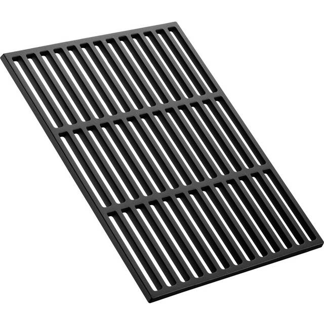 Wiltec Square Cast Iron Grill Grate, 26 x 44.5 cm, Solid Cast Iron Grill Grate, Heat Reistant, Ideal for Both Charcoal and Gas Grills