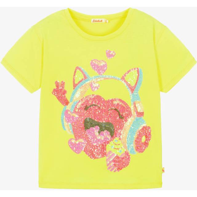 Billieblush Girls Yellow Sequin Graphic T-Shirt - 5 year