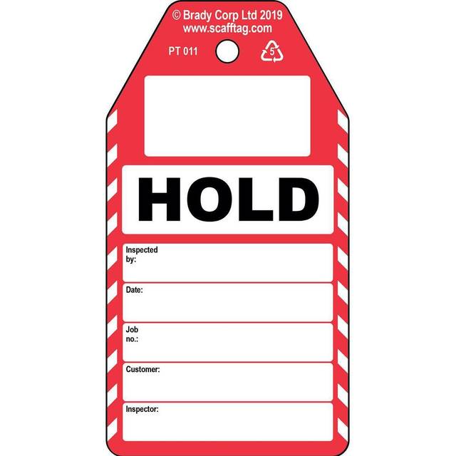 Brady PROC-GB-PT 011-50 safety sign Tag safety sign 50 pc(s)
