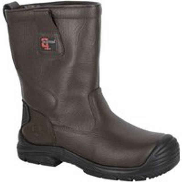 Action Leather Safety Extra Wide Rigger Boots - Brown - 11