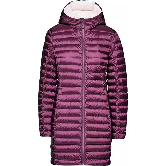 Women's Long Down Jacket, Purple - 10