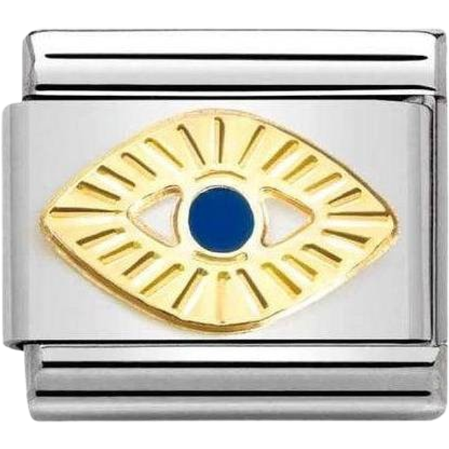 Nomination CLASSIC Composable Gold Coated Blue Enamel Eye Charm 030285/65 - Three Colour