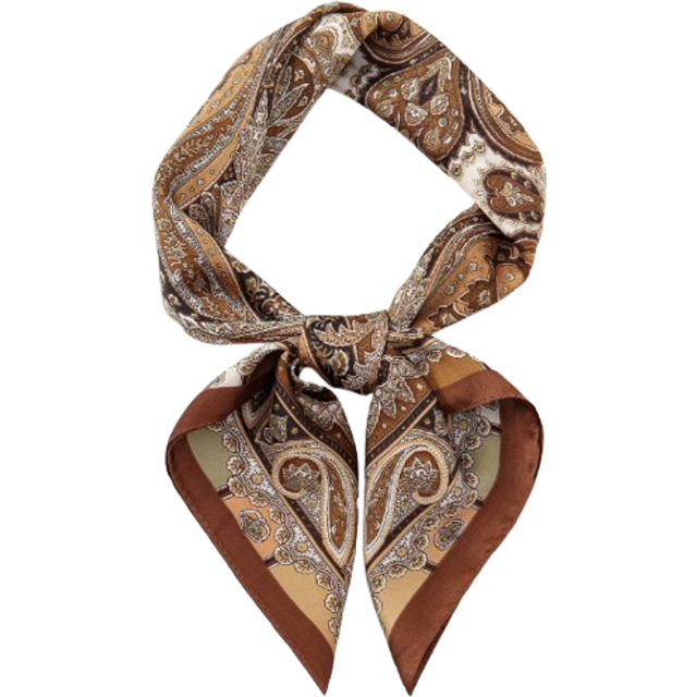 SHEIN 1pc Women Scarf Simple Printed 70cm Square Scarf, New Stylish Bandana For Women, Versatile Waist Tie, Hair Accessory Witch Silk Scarves