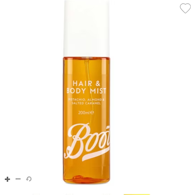 2x boots hair body mist spray pistachio, almond salted caramel 2 x 200ml