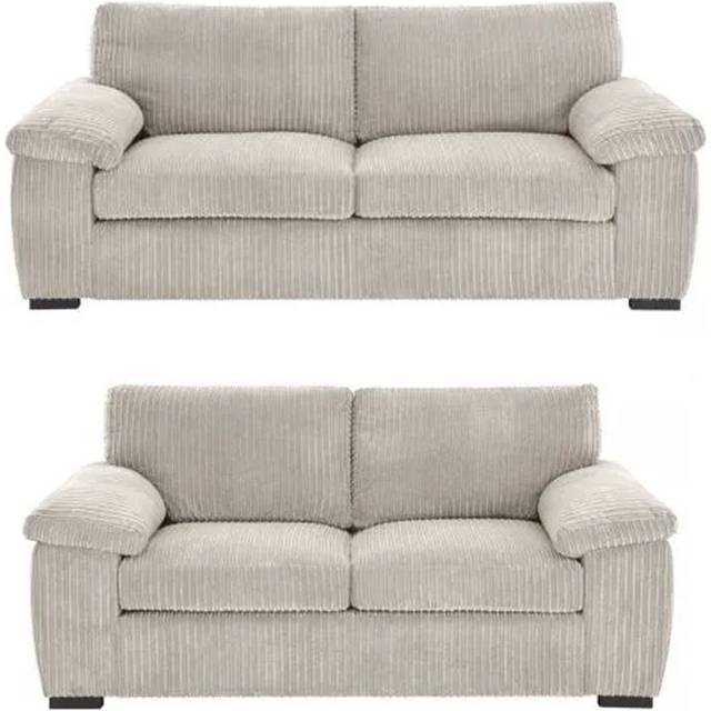 Capri Jumbo Cord Sofa, 3+2 Cream