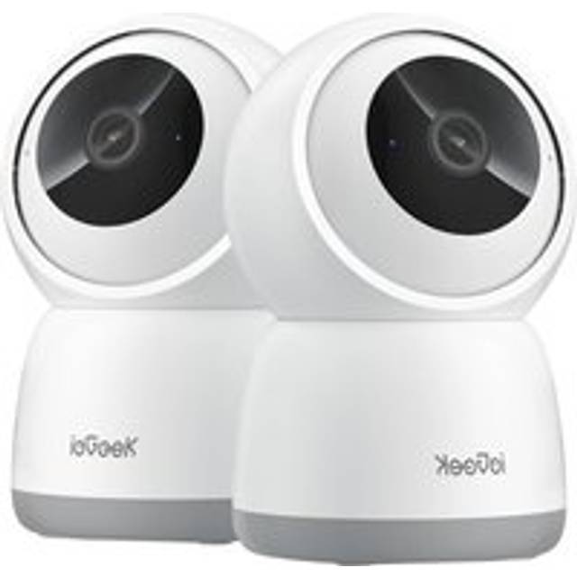 5MP Indoor Home Security Camera WiFi Smart Pet Camera with App - White - One Size