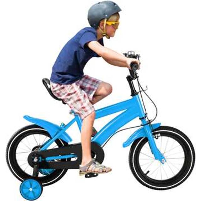 SHEIN 14 Inch Childrens Boys Girls Bicycle, Kids Bike ,White --With Safety Training Wheel