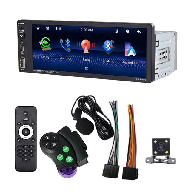 6.9 Inch Wireless Carplay Car Stereo Single Din Touchscreen Car Radio