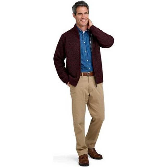 Mens full zip fleece zipper cardigan by pegasus