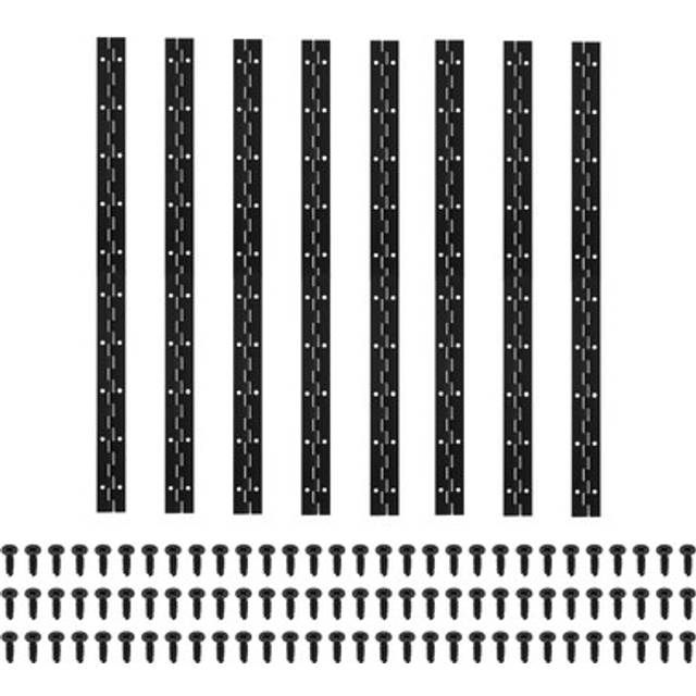 20x1.2 inch heavy duty piano hinge, 8pack hinge with hole for piano,black