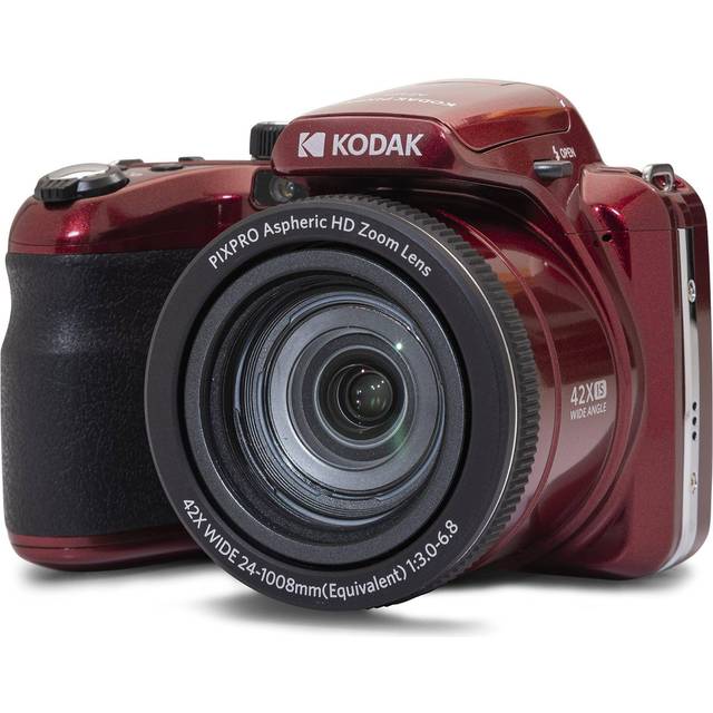 Kodak PIXPRO AZ425 Astro Zoom Camera with 32GB Card and Rechargeable Battery and Charger Kit in Red