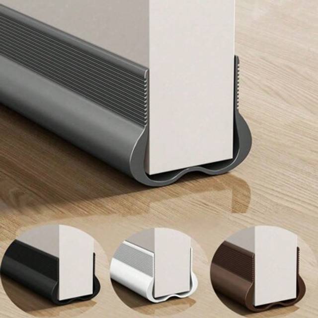 SHEIN 1pc 2025 New PVC Flexible Door Bottom Sealing Strip Under Door Draft Stopper Sealing Strip OundProof Gasket Weatherstrip Draft Guard,Self-Adhesive Ant