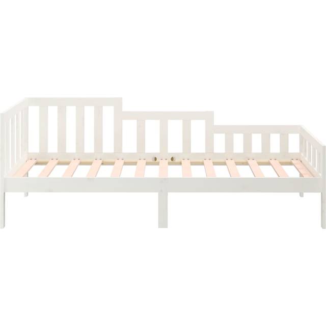 vidaXL Day Bed without Mattress White 90x190 cm Single Solid Wood Pine