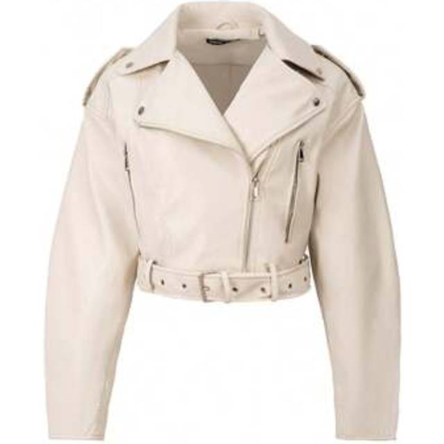Flirla Women&#39;s Solid Color Long Sleeve Zip Up Mandarin Collar Casual Biker Jacket, Autumn