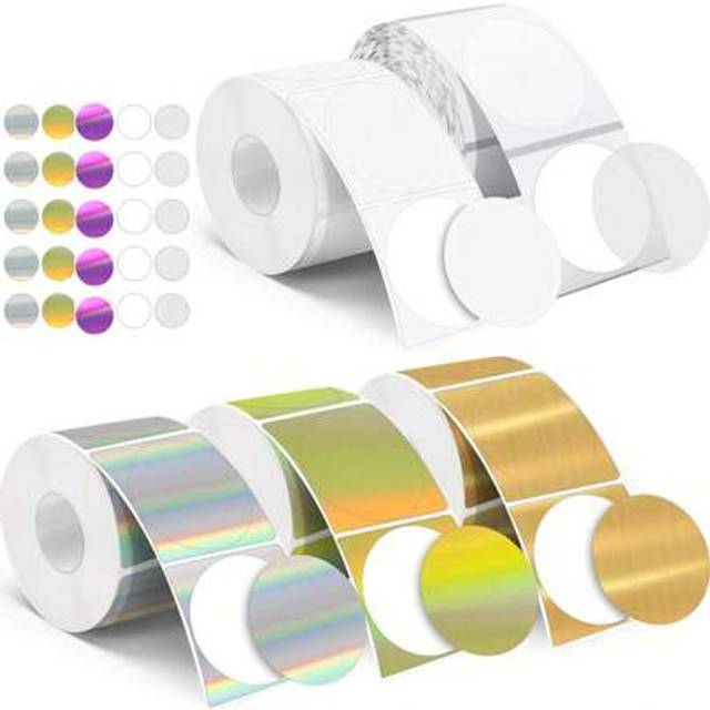 SHEIN 2 Inch Circle Thermal Sticker Labels Self Adhesive Round Direct Thermal Labels Multipurpose Printer Stickers For DIY Logo Design, Qr Code, Name Tag(Ho
