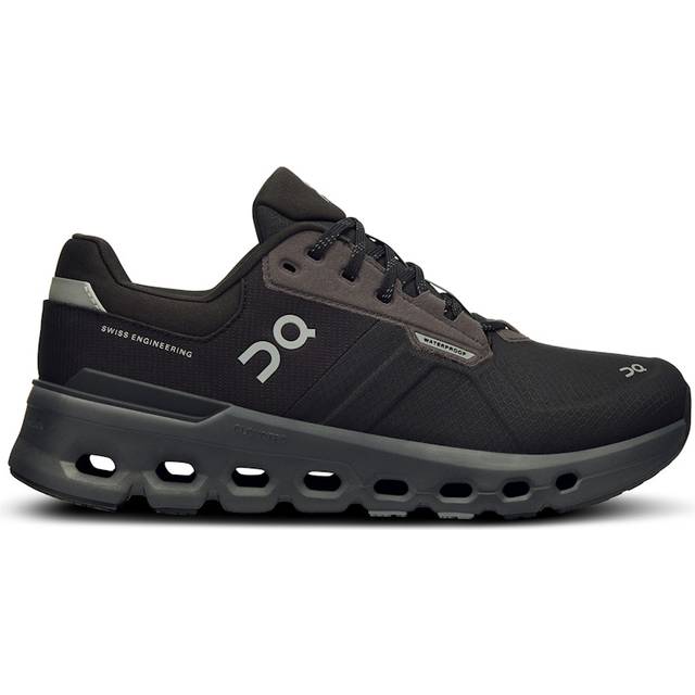 On Black Cloudrunner 2 Waterproof Sneakers - Magnet | Black - US 5