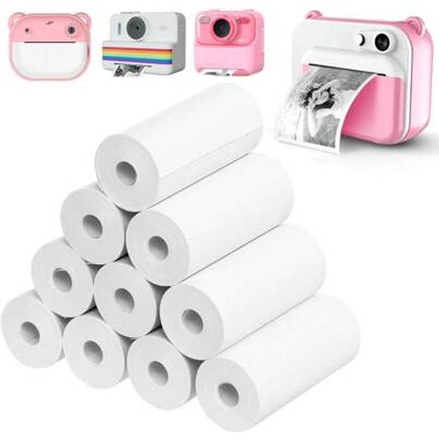 SHEIN Thermal Print Camera Paper Rolls Thermal Paper For Mini Camera Refill Print Paper Rolls White/Color Printing Paper Till Rolls For Credit Card Instant
