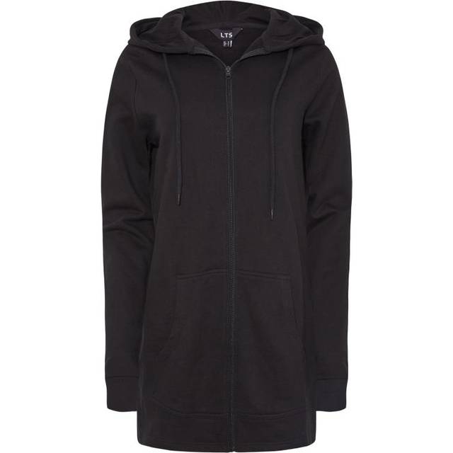 Lts Tall Black Cotton Longline Hoodie 16 Lts | Tall Women's Hoodies & Sweatshirts