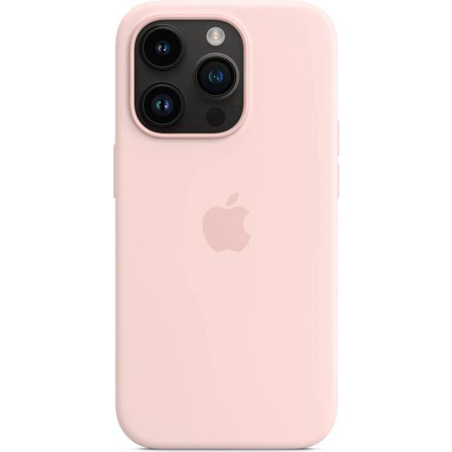 Apple iphone 14 pro silicone case with magsafe - chalk pink