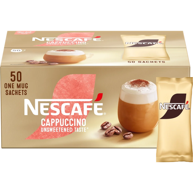 NESCAFÉ Gold Cappuccino Unsweetened Instant Coffee Sachets 14.2 g Pack of 50