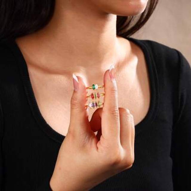 SHEIN 1pc Multi Family Birthstone Rings, Birthstone Jewelry, Mother&#39;s Birthstone Rings, Personalized Mother&#39;s Rings, Classy Rings, Christmas Gifts