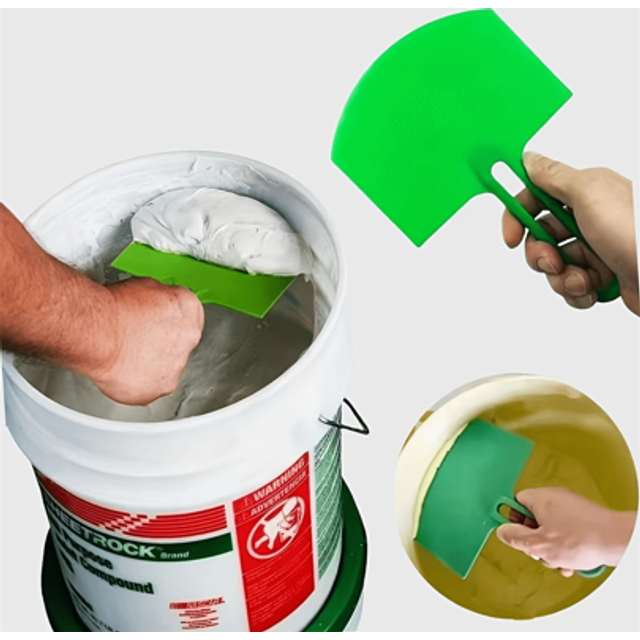 SHEIN Plastic Curved Putty Knife Trowel - Multipurpose Manual Tool For Drywall Plaster Filling, Paint Scraping, Earth Moving, Construction