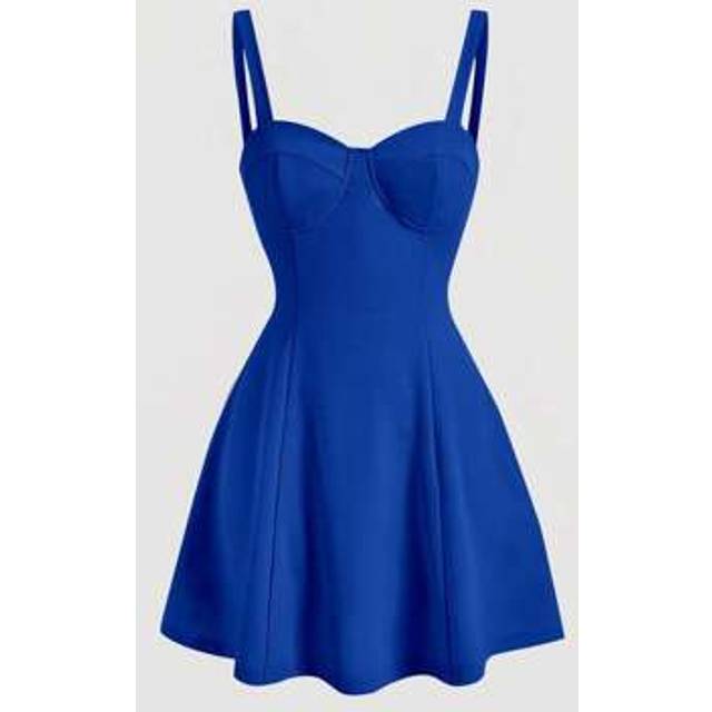 SHEIN Solid Bustier Cami Dress
