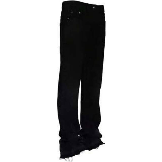 SHEIN Men&#39;s Street Style Washed Denim Jeans, High-End Black Simple Versatile Button And Zipper Casual Pants, All Season