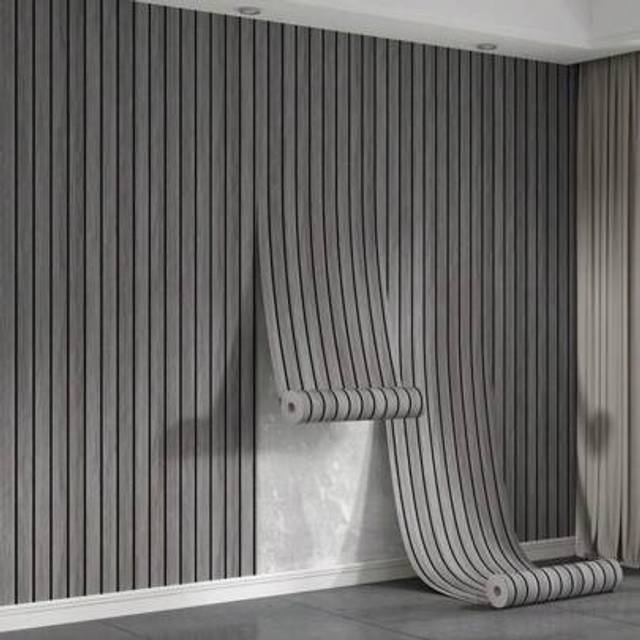 SHEIN 1 Roll, Detachable Imitation Wood Striped Wallpaper, Self-Adhesive Waterproof Vinyl, Detachable Wallpaper, Decorative Wall Painting, Suitable For Livi