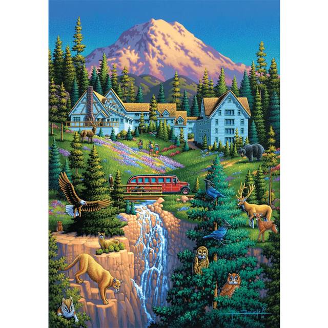 Buffalo Games - Eric Dowdle - Mount Rainier - 300 Piece Jigsaw Puzzle for Adults -Challenging Puzzle Perfect for Game Nights - Finished Size is 21.25