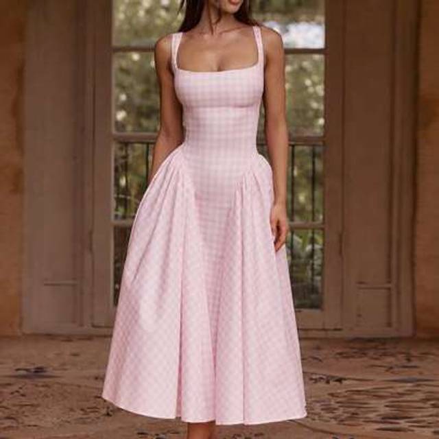 SHEIN Women Elegant Plain Casual Party Festival Vacation Holiday Night Out Summer Dress, For Cocktail