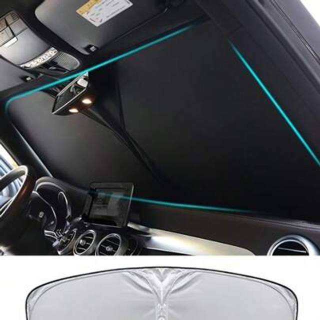 SHEIN Car Windshield Sunshade, Reflective Sun Visor Provides Ultimate Protection For Car Interior, Cool Reflective Sunshades Suitable For Compact Cars, SUVs
