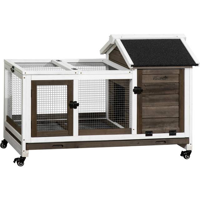 Hamster cage pet animal travel cage box double layers w/ accessories pawhut