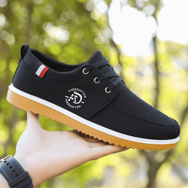 SHEIN 2025 Men&#39;s New Formal Business Popular Fashionable Versatile Outdoor Low-Top Canvas Lace-Up Casual Sneakers