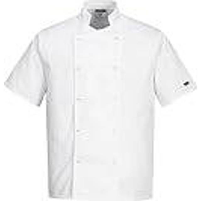 Portwest Cumbria Chefs Jacket S/S - White - Large