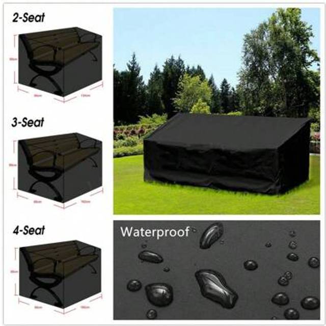 SHEIN Outdoor Furniture Set Garden Bench 2 3 4 Seat Cover, Waterproof And UV Resistant Storage, Beautiful And Can Be Used Multiple Times