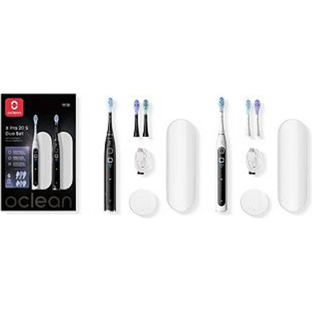 Oclean Elektrisk Tandborste X Pro 20 S Duo Set Vit+Svart