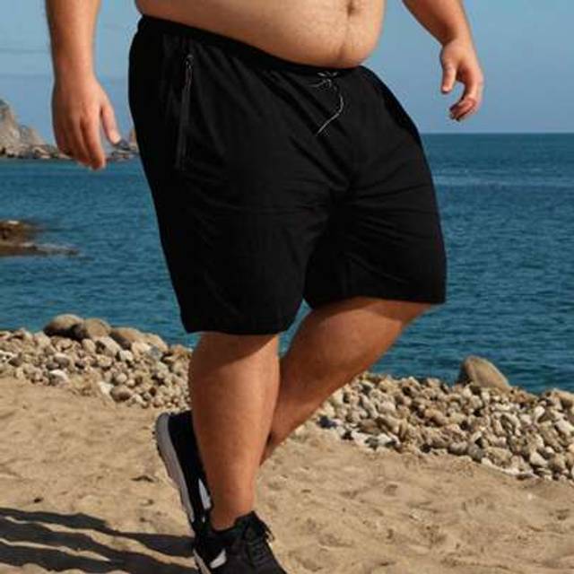 SHEIN Plus Size Men&#39;s Sports Shorts, Summer Quick Dry Track & Field Running Outdoor Casual Fitness Training Shorts