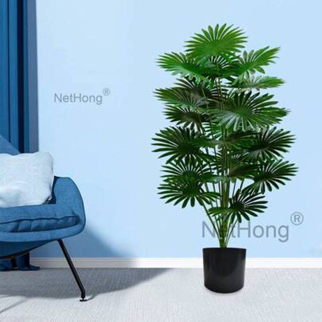 SHEIN Artificial Palm Plants Realistic Fake Boston Plants For Indoor & Outdoor Decor