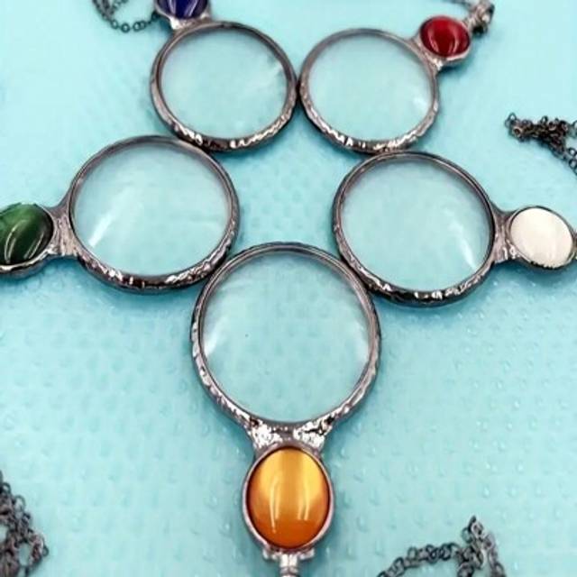 SHEIN 1 Piece Sweater Chain Jewelry Magnifying Glass Magnifying Glass Necklace, Retro Magnifying Glass Mother&#39;s Day Gift Magnifying Glass Birthday Gift Magn