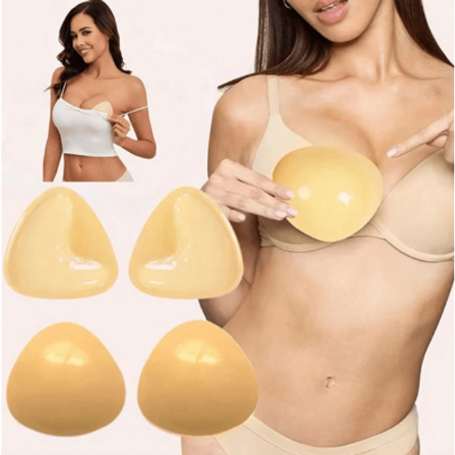 SHEIN 4 Pcs Bikini Chest Pad Bikini Set Push Up Padded Bikinis Swimsuit Women Swimwear Women Thicker Breathable Sponge Bra Pad