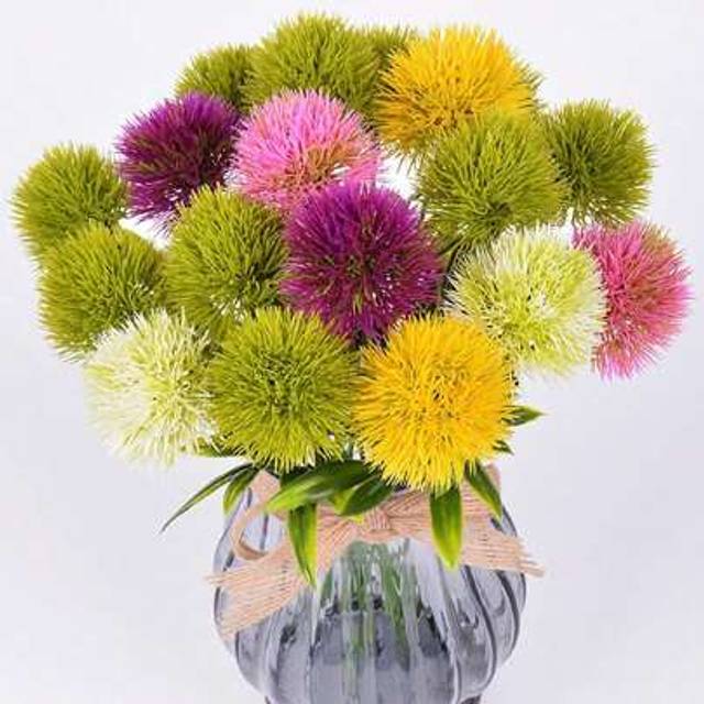 SHEIN 1/10/30PCS Artificial Dandelion Plastic Plants Bridal Bouquet Silk Autumn Decorations Valentine&#39;s Day Gifts Vase For Home New Year&#39;s Decor Outdoor Gar