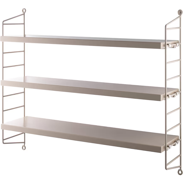 String Furniture - String Pocket - Hyllsystem - Beige - W60 x D15 x H50