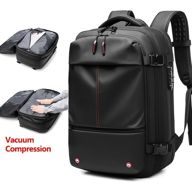TEMU Suitable For Women And Unisex, 60l Expandable Vacuum Backpack With Anti-theft Travel Bag