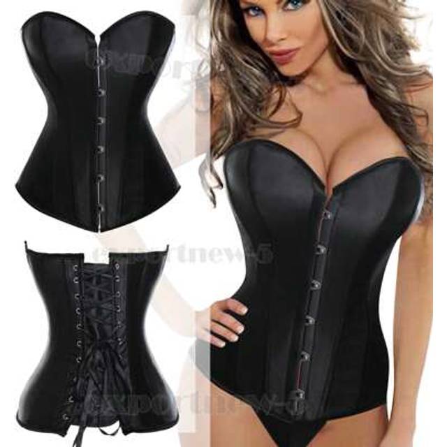 SHEIN Stain Sexy Corset Top Lace Up Strong Boned Fancy Burlesque Plus Size S-6XL