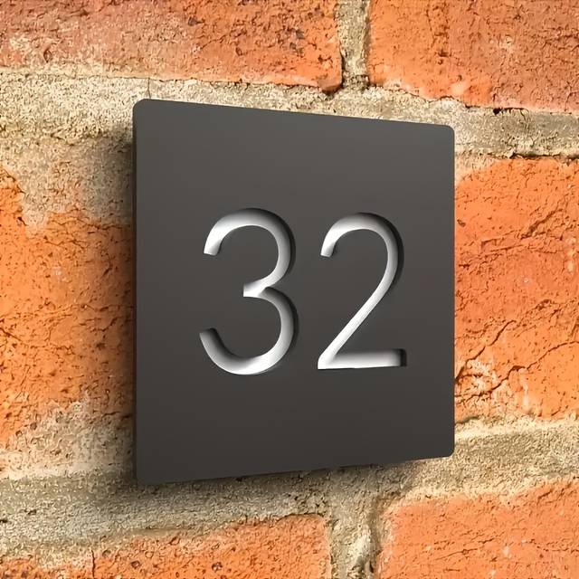 TEMU 1pc Personalized Street Address House Number Sign Suitable For Hotel Apartment Shop Signage Etc. 3d Engraving Hollow Craft With Adhesive Back Easy To Stick