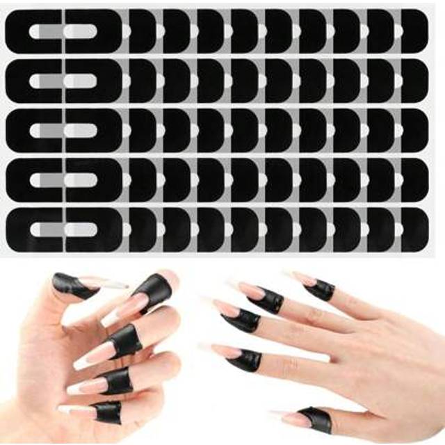 SHEIN 50/30/10pcs U-Shaped Nail Polish Protector Stickers, Disposable Nail Polish Anti-Leakage Stickers, Nail Art Stickers, Prevent Nail Polish Overflow U-S
