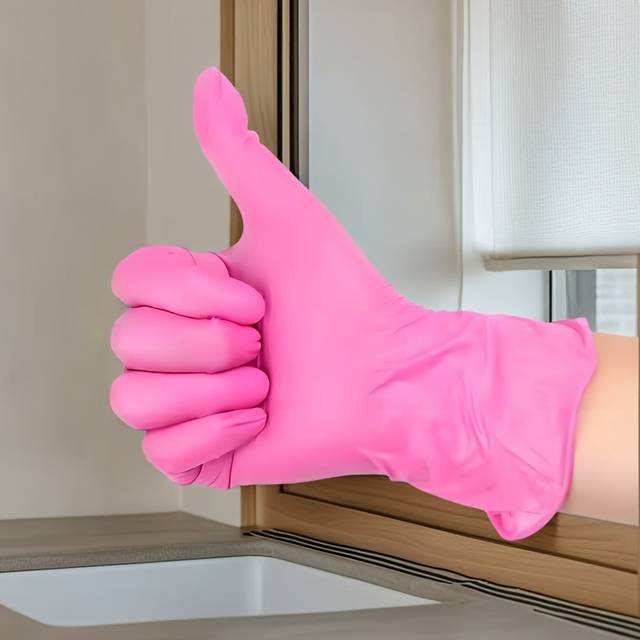 TEMU 50pcs Nitrile Disposable Gloves - , -free, Kitchen, Dishwashing, And Home Cleaning, Kitchen Cleaning Gloves | Nitrile Gloves | Durable Gloves, Dishwashing Gloves